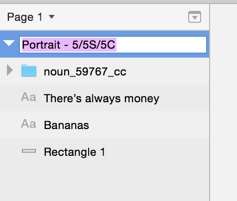 Change artboard name